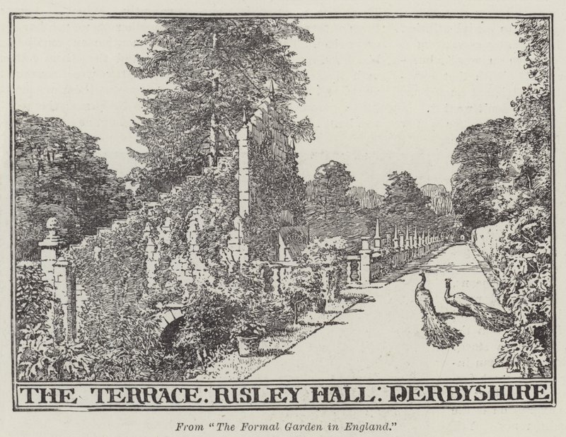 The Terrace, Risley Hall, Derbyshire (gravering) av English School