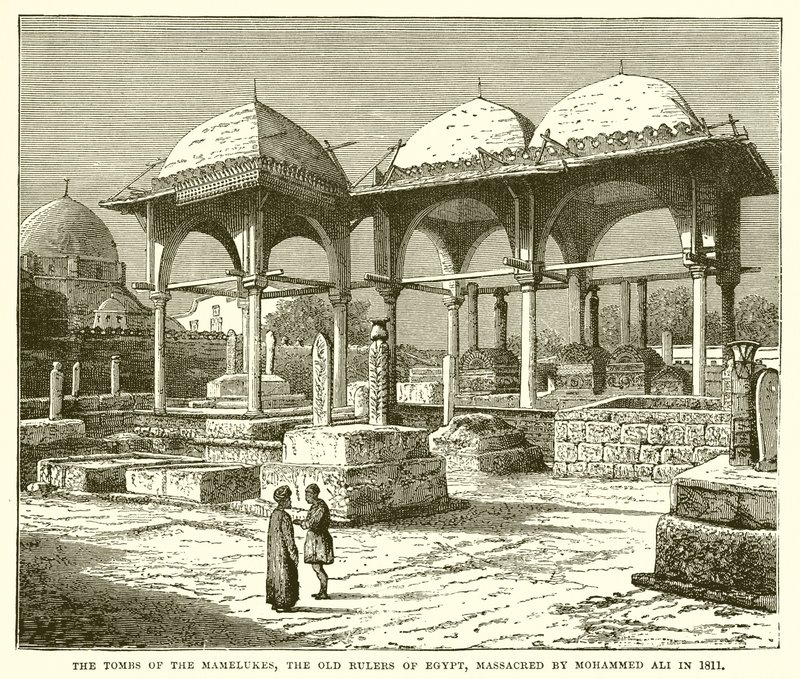 Mamelukkenes graver, de gamle herskerne i Egypt, massakrert av Mohammed Ali i 1811 av English School
