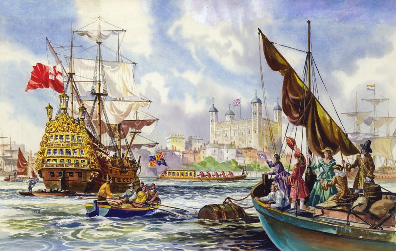 Tower of London på slutten av 1600-tallet av English School