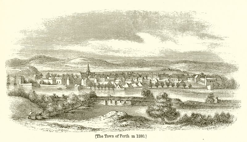 Byen Perth i 1580 av English School