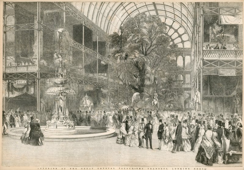 The Transept, Looking North, Great Exhibition, 1851 av English School