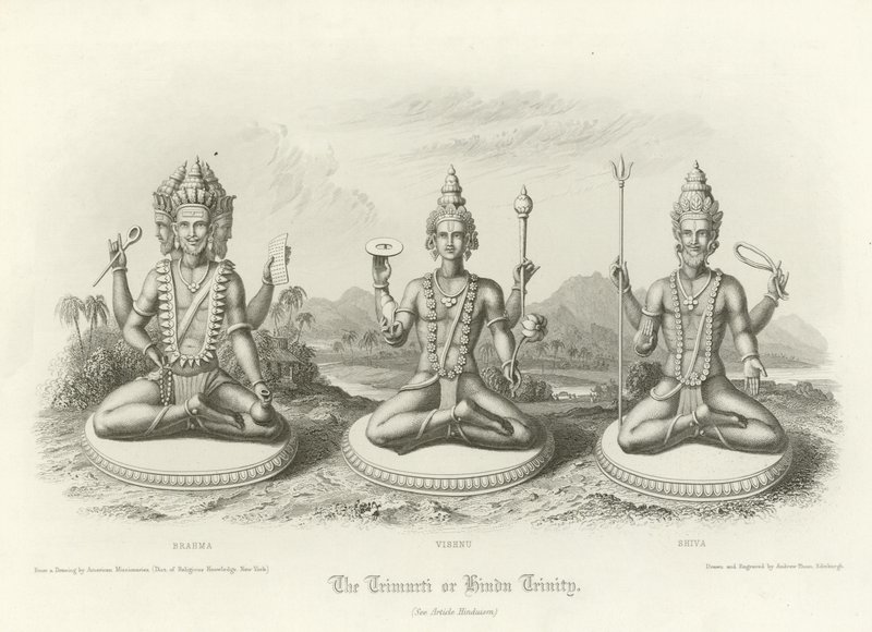 Trimurti eller hinduisk treenighet av English School