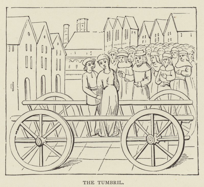 The Tumbril (gravering) av English School