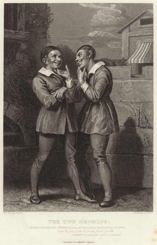 The Two Dromios, Comedy of Errors, Act V, Scene I av English School