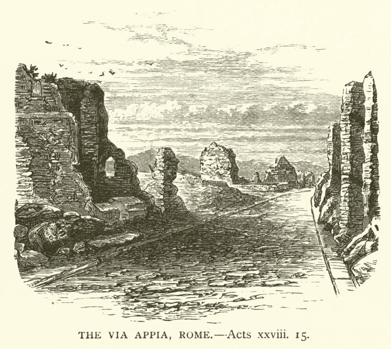Via Appia, Roma, Apostlenes gjerninger, xxviii av English School