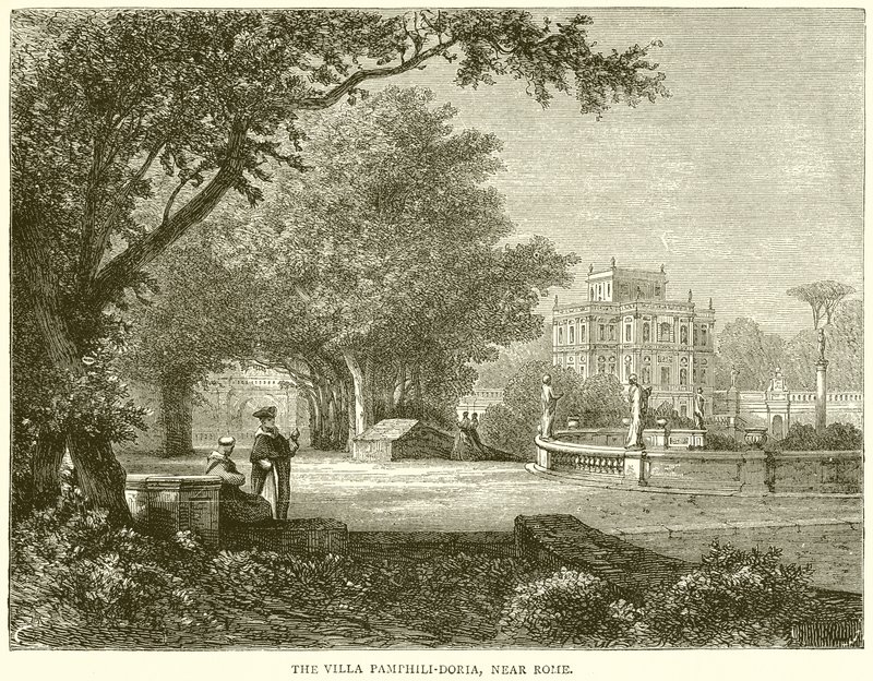 Villa Pamphili-Doria, nær Roma av English School