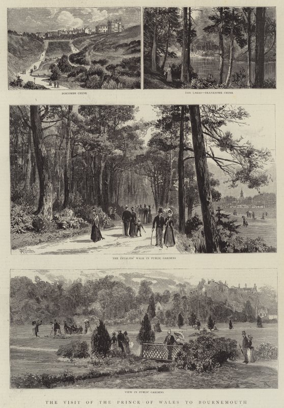 Prinsen av Wales besøk i Bournemouth (gravering) av English School