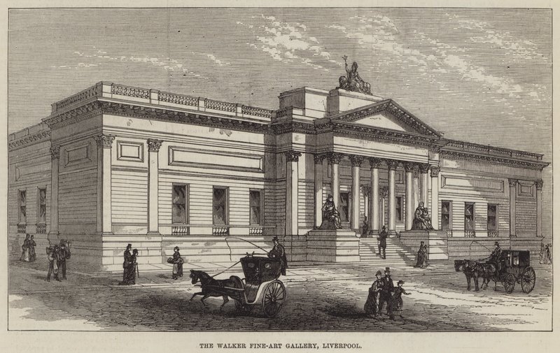 The Walker Fine-Art Gallery, Liverpool (gravering) av English School