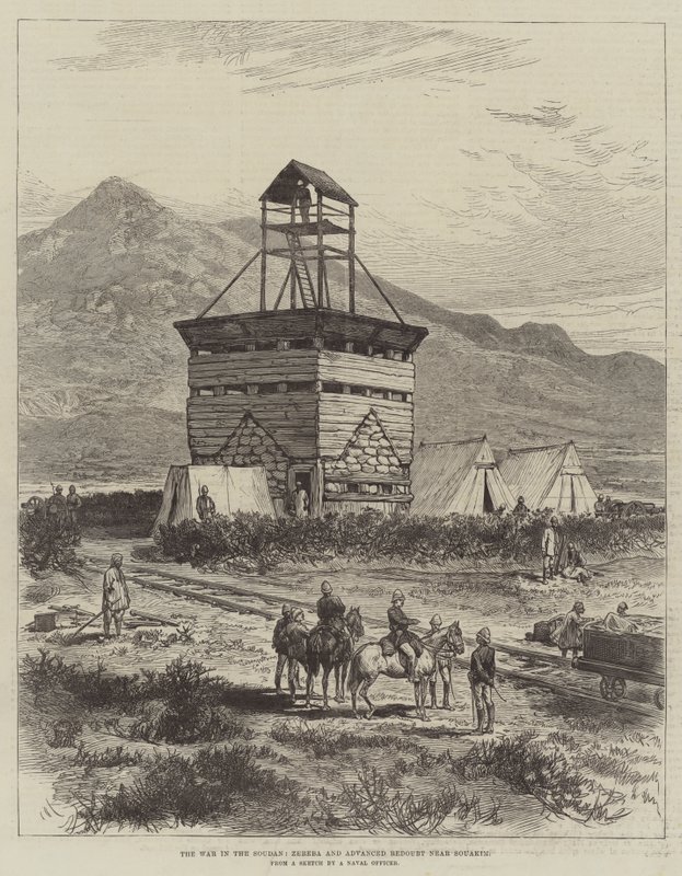 Krigen i Soudan, Zereba og Advanced Redoubt nær Souakim (gravering) av English School