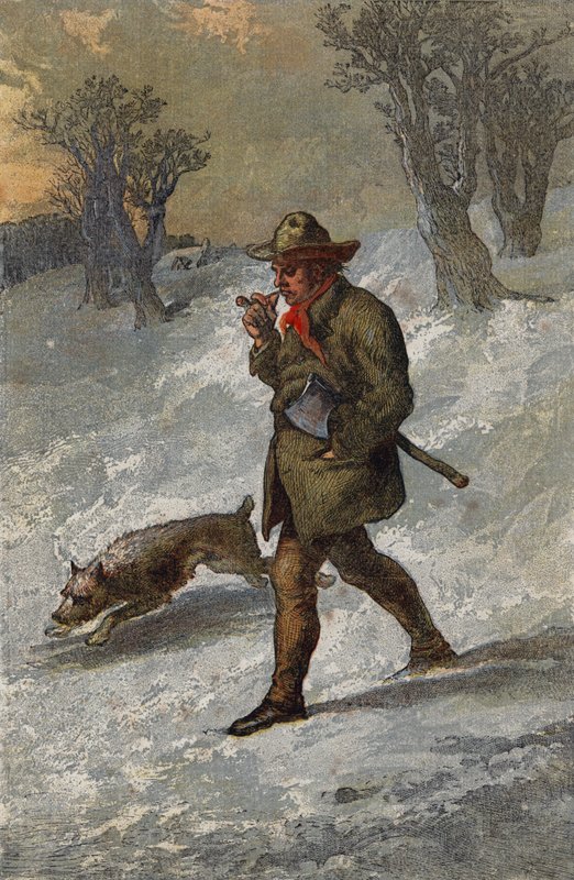 Tremannen og hunden hans av English School