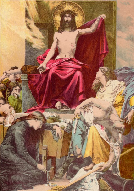 Verdens sorger lagt ved Jesu føtter av English School