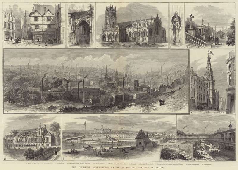 Yorkshire Agricultural Society i Halifax, Sketches in Halifax (gravering) av English School