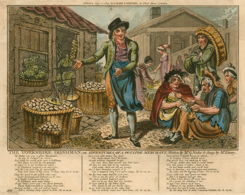 Yorkshire-ireren; eller, Adventures of a Potato Merchant, skrevet av G Nicks, sunget av Mr Emery av English School