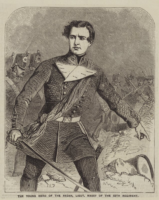 The Young Hero of the Redan, løytnant Massy fra det 19. regiment (gravering) av English School