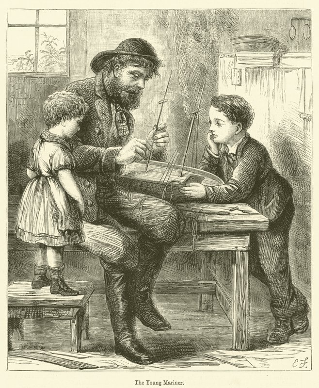 Den unge sjømannen (gravering) av English School