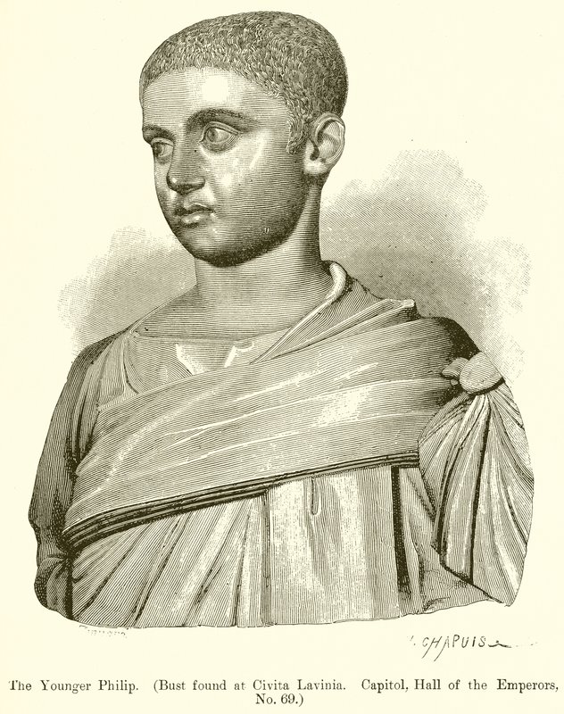 Den yngre Philip. (Byste funnet på Civita Lavinia. Capitol, Hall of the Emperors, nr. 69) av English School