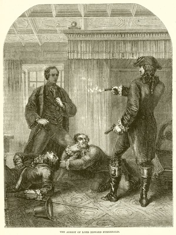 Arrestasjonen av Lord Edward Fitzgerald av English School