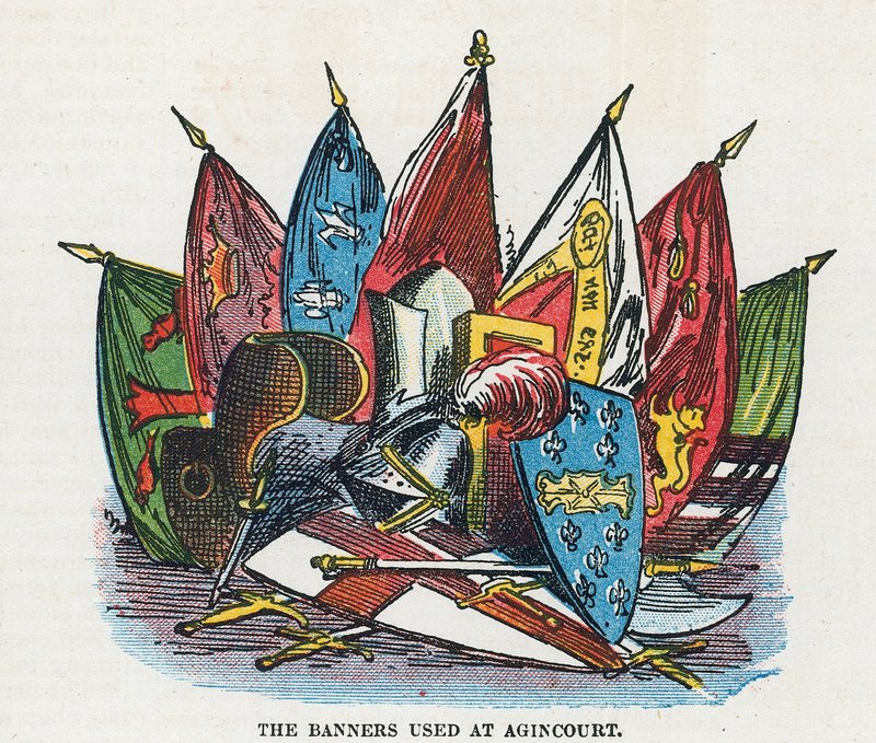 Bannerene som ble brukt på Agincourt av English School
