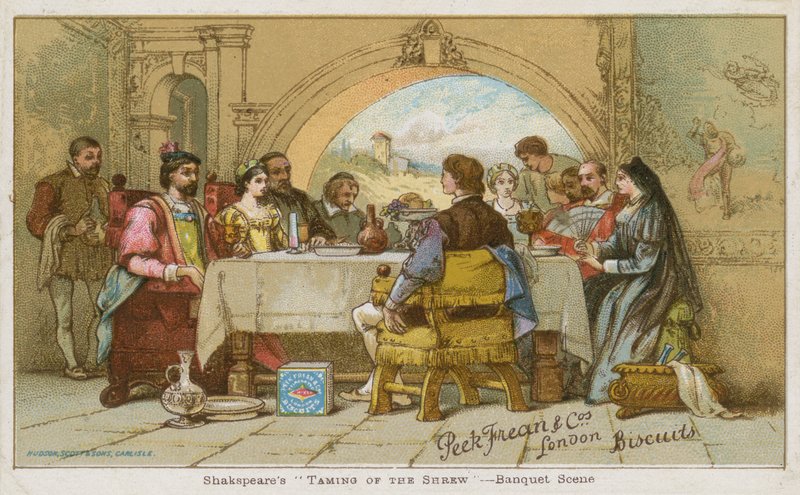 Bankettscenen fra Shakespeares The Taming of the Shrew av English School