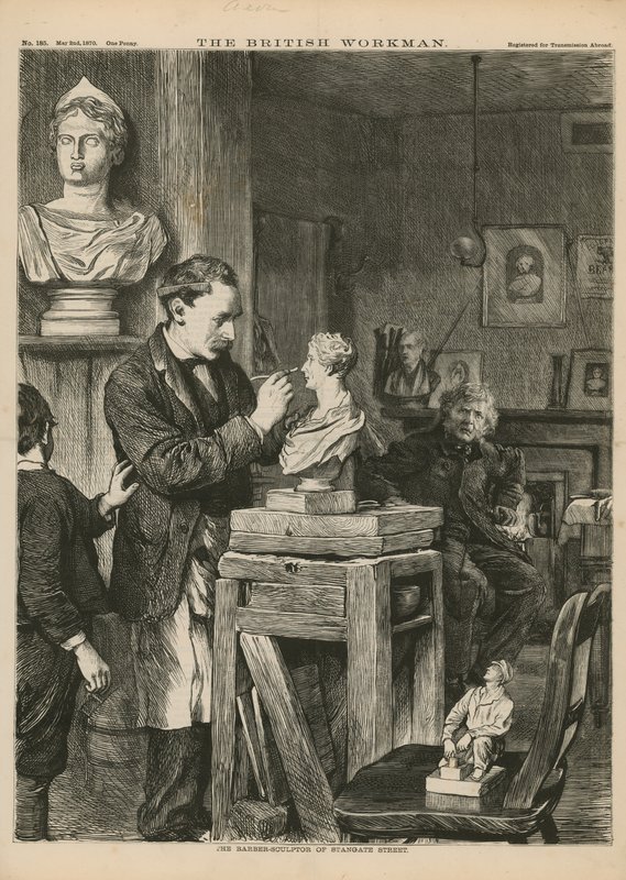 Barber-skulptøren i Stangate Street av English School