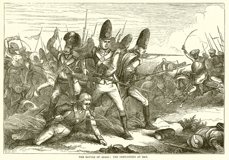 Slaget ved Arass: The grenadiers at bay (1775) av English School