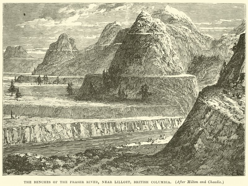 Benkene til Fraser River, nær Lillooet, Britisk Columbia av English School