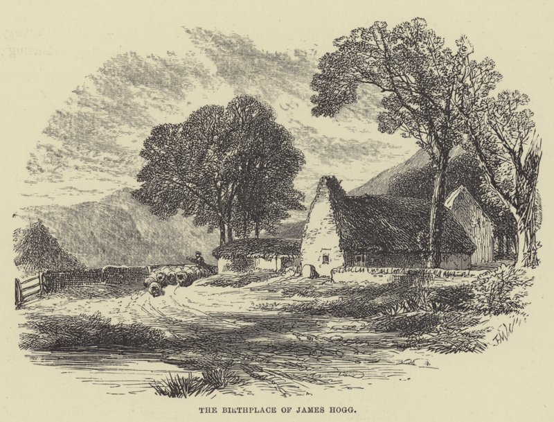 Fødestedet til James Hogg (gravering) av English School