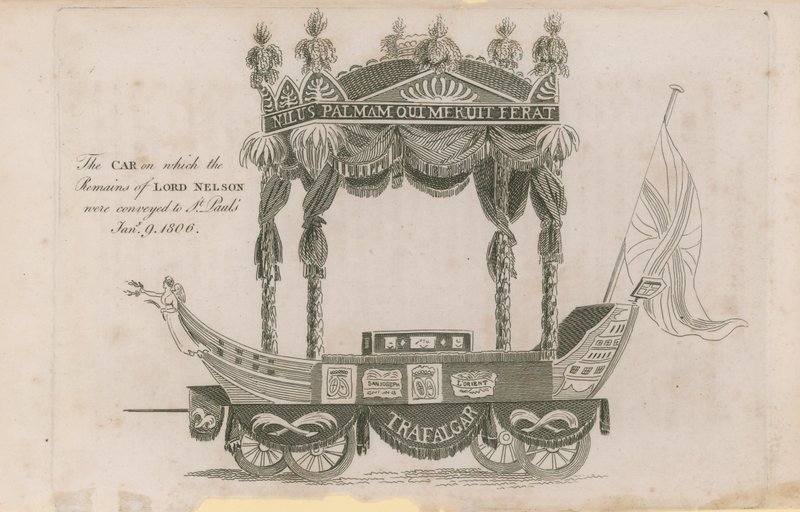 Bilen som restene av Lord Nelson ble overført til St Pauls av English School