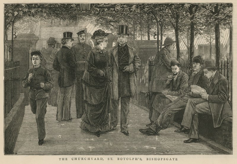 Kirkegården, St Botolphs, Bishopsgate av English School