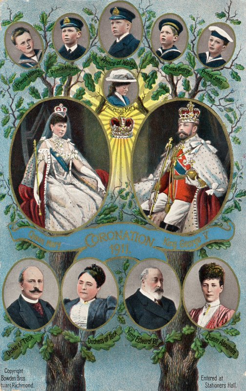 Kroningen av kong George V og dronning Mary av English School