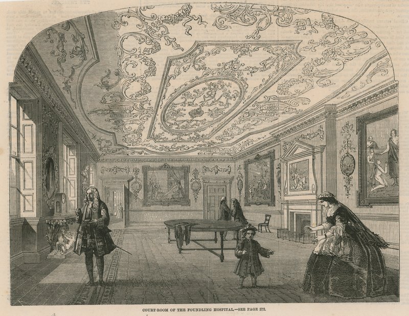 Rettssalen til Foundling Hospital av English School