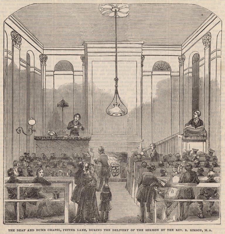 Døvstumme kapellet, Fetter Lane av English School