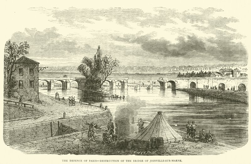 Forsvaret av Paris, ødeleggelse av broen til Joinville-sur-Marne, november 1870 av English School