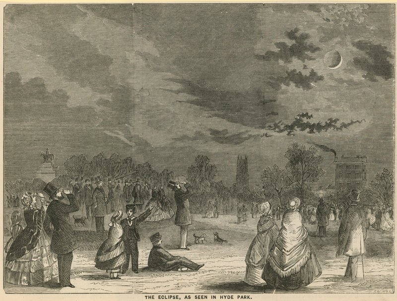 Formørkelsen, sett i Hyde Park, London av English School
