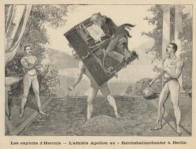 Bedriftene til Hercules - den atletiske Apollon ved Reichshallen Theatre, Berlin av English School