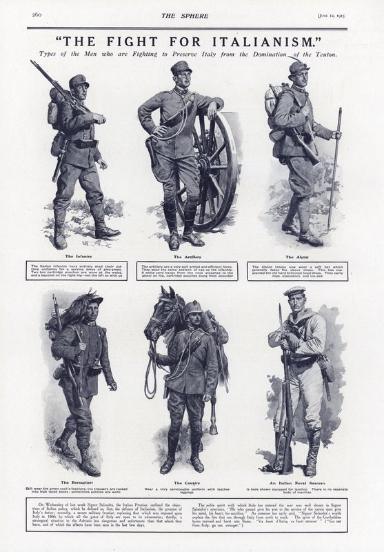 Kampen for italienskisme, første verdenskrig, 1915 av English School