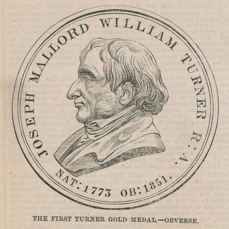 Den første Turner-gullmedaljen (forside) av English School