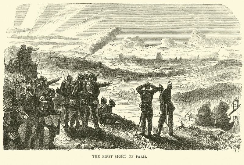 Det første synet av Paris, september 1870 av English School