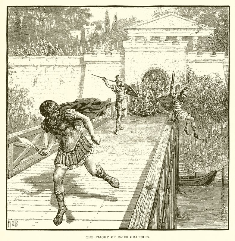 Flykten til Caius Gracchus av English School
