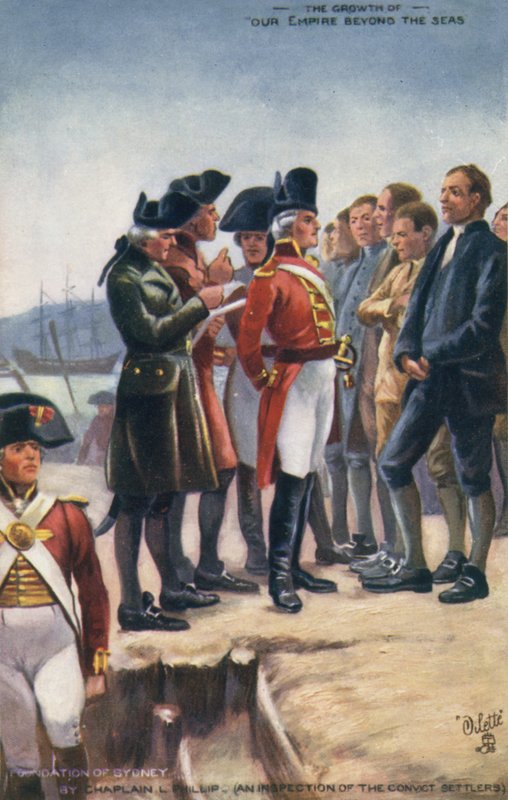 Grunnleggelsen av Sydney, Australia, 1788 av English School