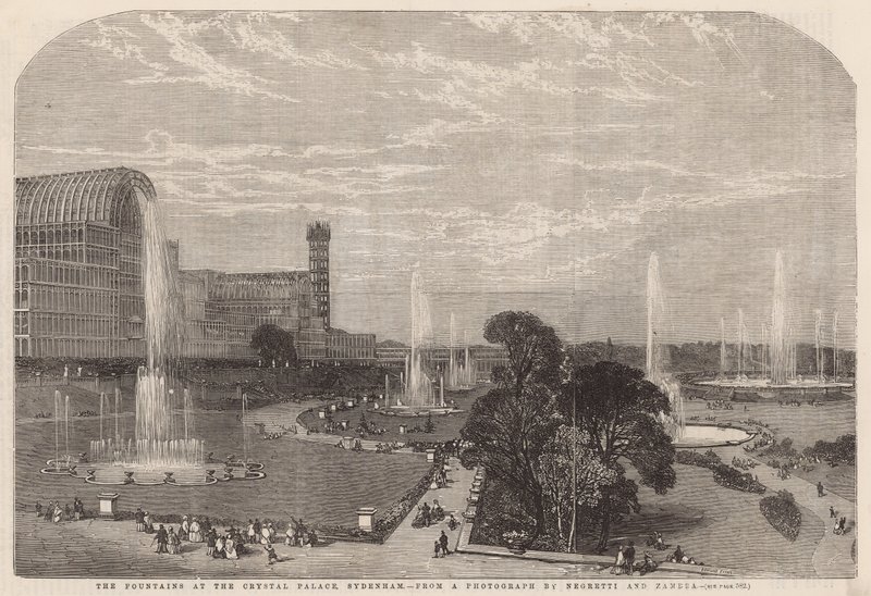 Fontenene ved Crystal Palace av English School