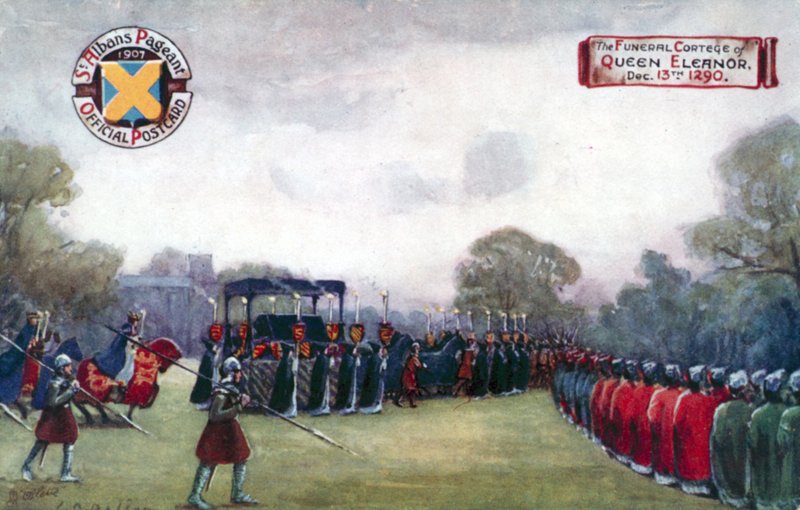 Dronning Eleanors begravelseskort, 13. desember 1290 av English School