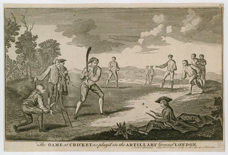 Kampen på Cricket som spilt på Artillery Ground, Finsbury av English School