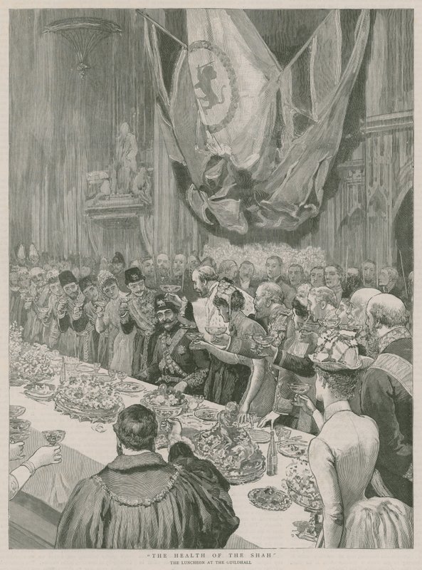 Shahens helse; Lunsj på Guildhall, London av English School