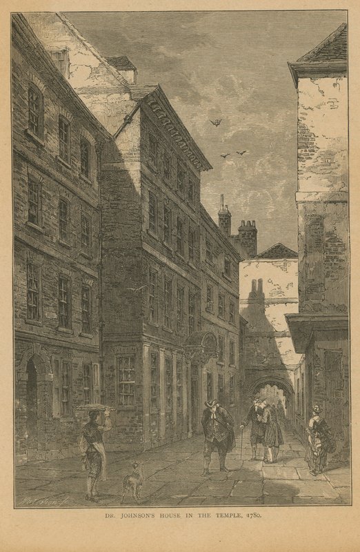 Hjemmet til Dr Johnson på Inner Temple Lane av English School