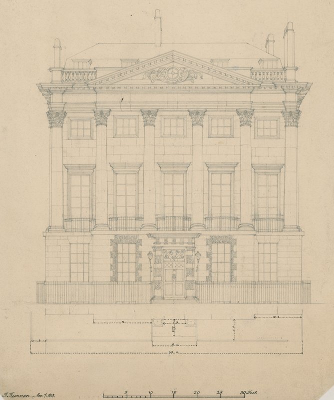 Huset til Mr Scotmother, Cavendish Square, London av English School