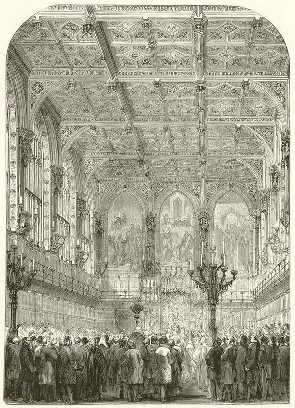 Interiøret i House of Lords av English School