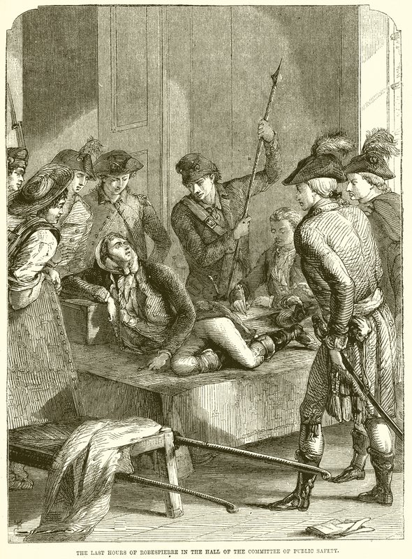 De siste timene av Robespierre i hallen til komiteen for offentlig sikkerhet av English School