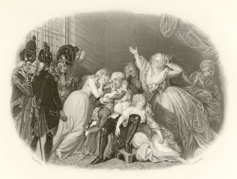 Det siste intervjuet av Louis XVI med familien hans av English School