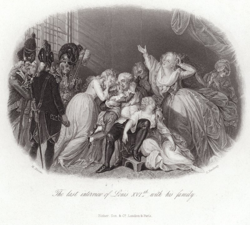 Det siste intervjuet av Louis XVI med familien hans av English School